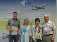 Avio dispečera profesionālās sagatavošanas sertifikāta izsniegšana Valērijam Dziemidovam