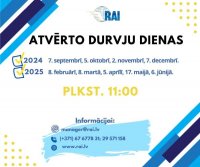 ATVĒRTO DURVJU DIENAS! ATVĒRTO DURVJU DIENAS!